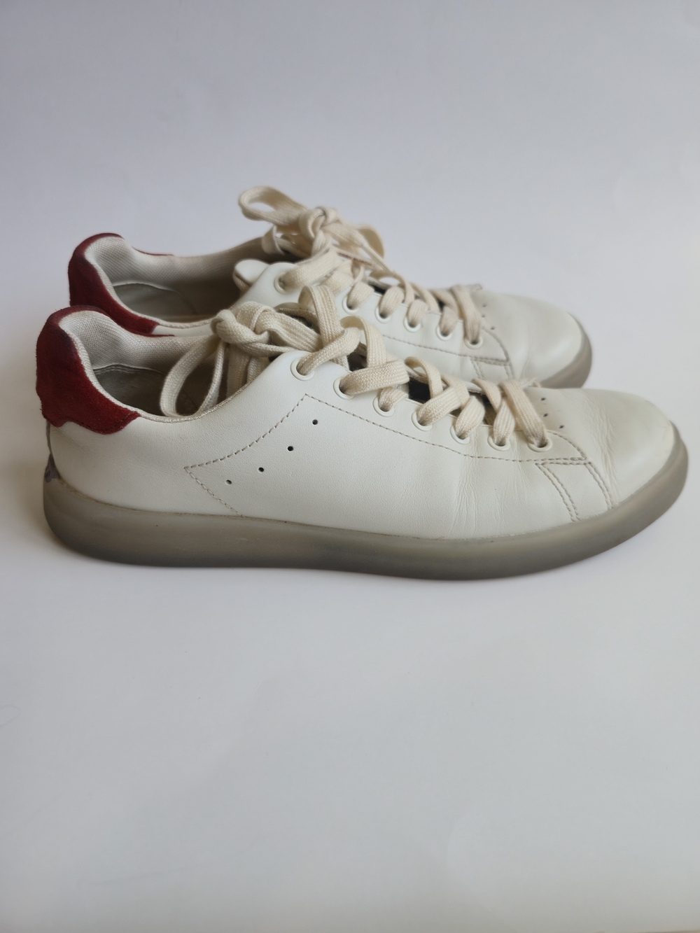 Tory Burch Howell Court Sneakers shoes women's 7 Off-white leather